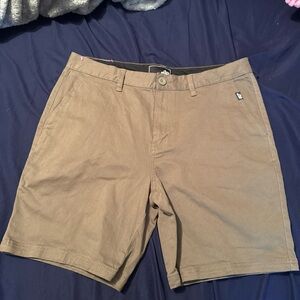 Lost Men's Khaki Flat Front Shorts